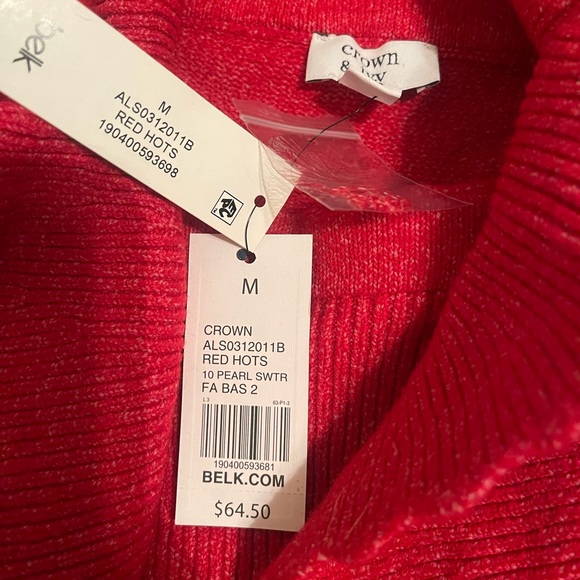 Crown and Ivy sweater red - Picture 3 of 3